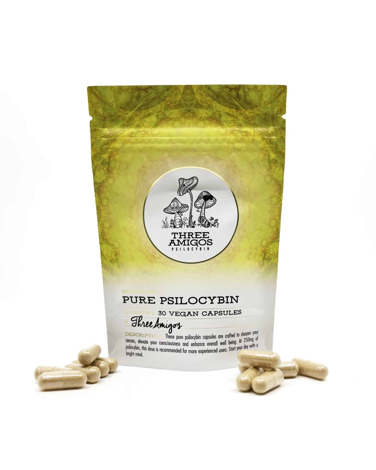 Pure Psilocybin 250mg: Magic Mushroom Capsules